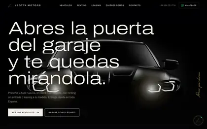 Le site Leotta Motors (Véhicules premium, Espagne)