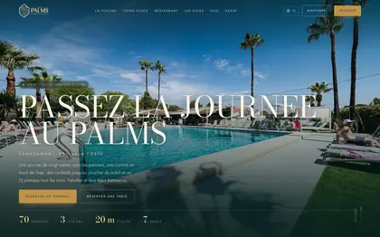 Le site The Palms Beach Club (Beach club, Espagne)
