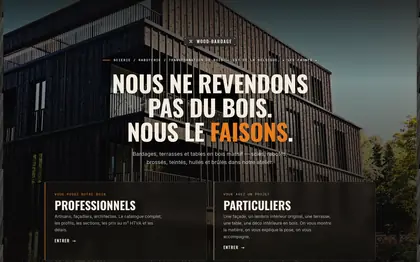 Le site Wood Bardage (Scierie et bardage bois, Belgique)