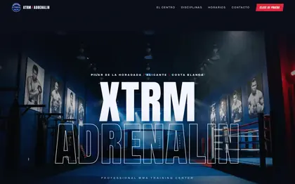 Le site XTRM Adrenalin (Salle de MMA et de boxe, Espagne)
